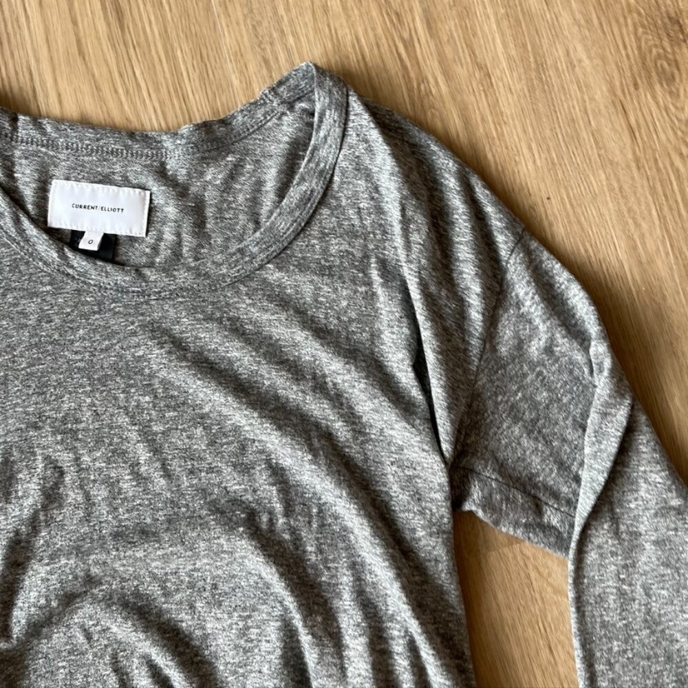** Current Elliot the Tier Scoop-Neck Long-Sleeve Top - heather grey - Picture 6 of 10